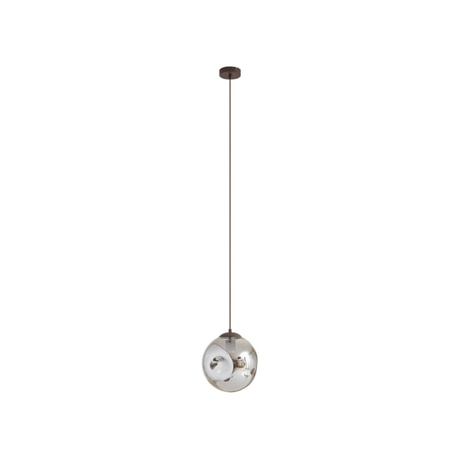 Suspension en verre design, Valentina Couleur gris fumé, café <span itemprop=