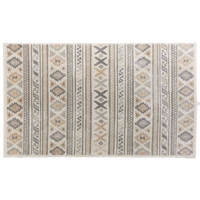 Tapis rectangulaire 68x110  tissé SAKARI NATUREL Couleur v002235 <span itemprop=