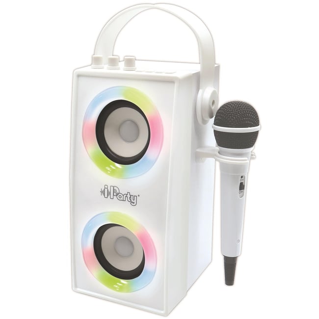 Enceinte Tendance Bluetooth® portable avec micro iParty® blanc <span itemprop=