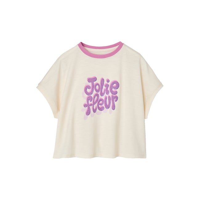 T-shirt manches courtes écru <span itemprop=