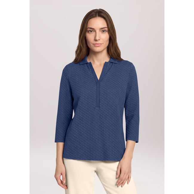 T-shirt basique avec structure iris blue <span itemprop=