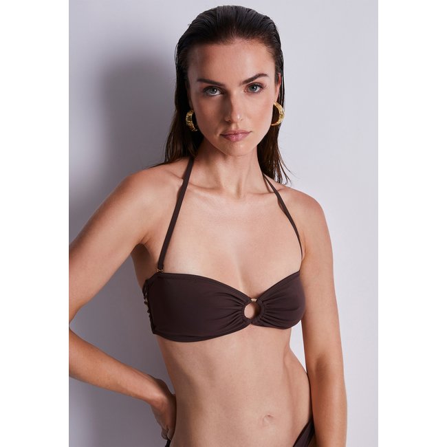 Haut de maillot de bain Bandeau Gipsy Muse marron <span itemprop=