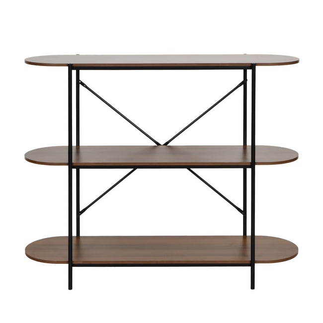 Etagère en bois et métal L115cm- JANNA Couleur bois foncé <span itemprop=