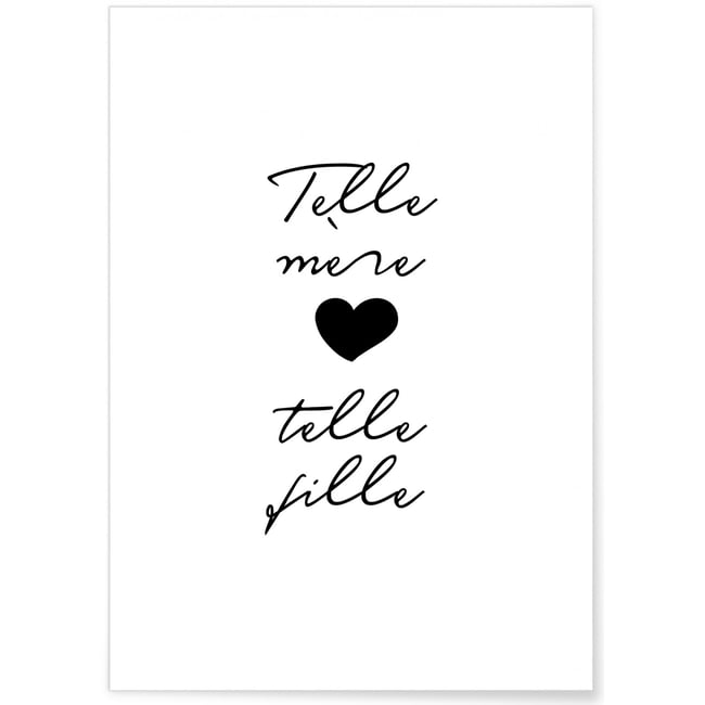 Affiche 'Telle mère, telle fille' Couleur blanc <span itemprop=
