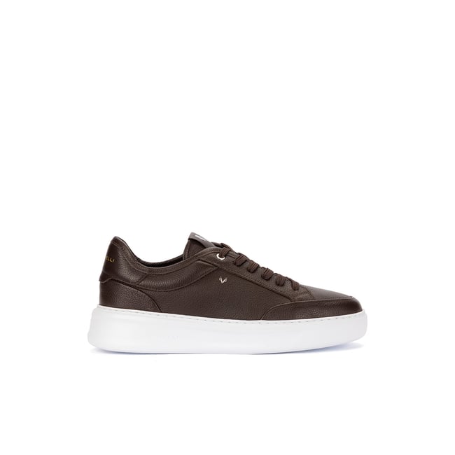 Baskets cuir Sullivan darkbrown <span itemprop=
