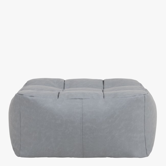 Pouf repose-pieds simili - LUCIA Couleur gris <span itemprop=