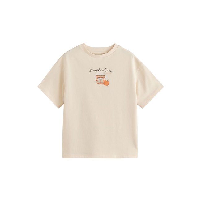 T-shirt citrouille écrue <span itemprop=