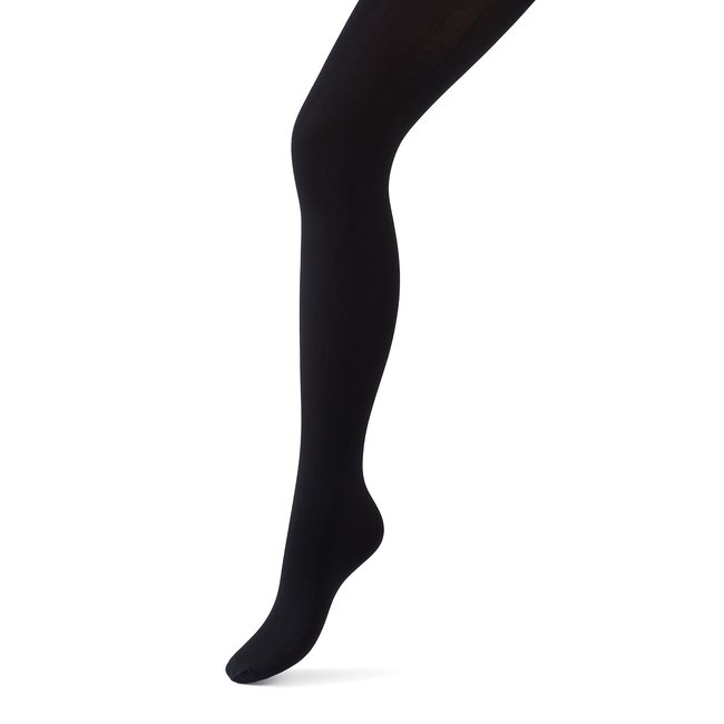 Collants opaques en microfibre grande taille noir <span itemprop=