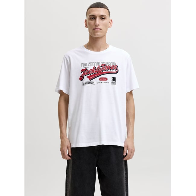 T-shirt manica corta, girocollo, con logo - JACK & JONES