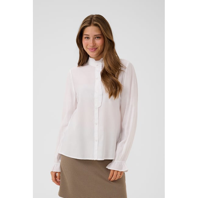 Chemise à manches longues blanc snow white <span itemprop=