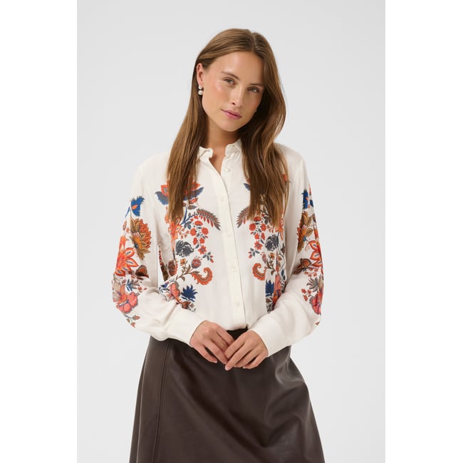 Chemise à manches longues blanc spring gardenia <span itemprop=