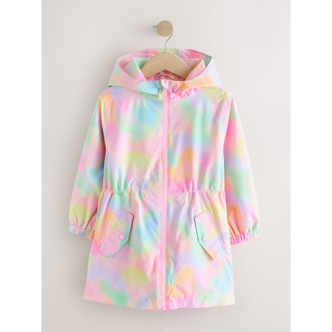 Veste imperméable imprimée marbre rose <span itemprop=