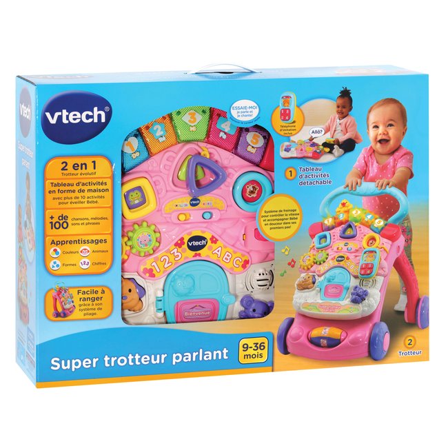 Super trotteur parlant 2 en 1 rose rose Vtech La Redoute