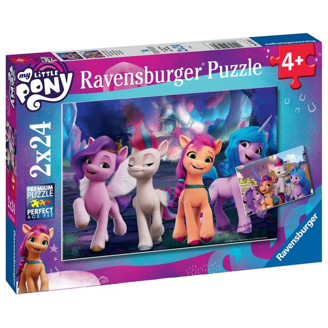 Puzzles 2x24 p - amitié entre poneys / my little pony - RAVENSBURGER