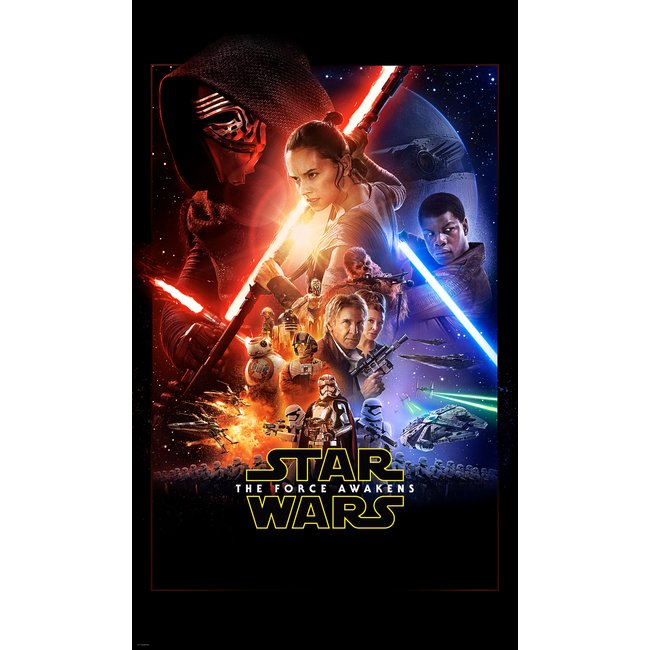 Papier peint Komar - Star Wars EP7 Official Movie Poster - 120 x 200 cm Couleur multicolore <span itemprop=