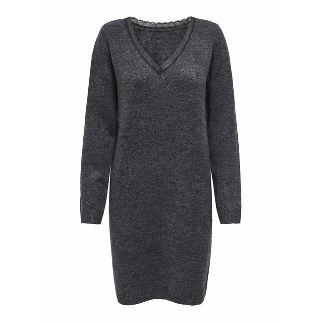 Robe pull col V en dentelle  - ONLY