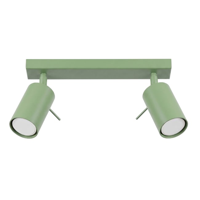 Plafonnier Acier Sauge GU10 2 RING Couleur sauge <span itemprop=