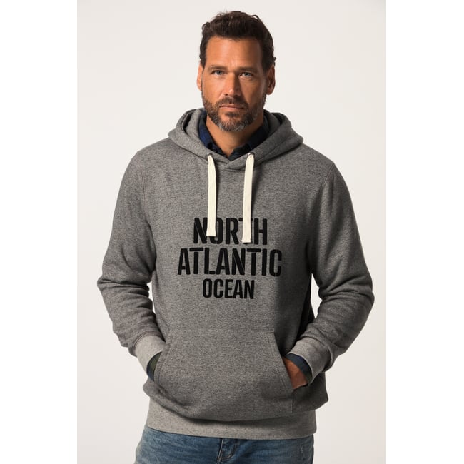 Pull à capuche FLEXNAMIC® chiné gris foncé <span itemprop=