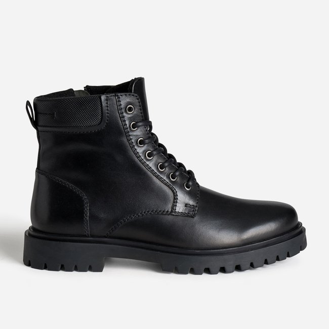 Boots en cuir BILALI noir <span itemprop=
