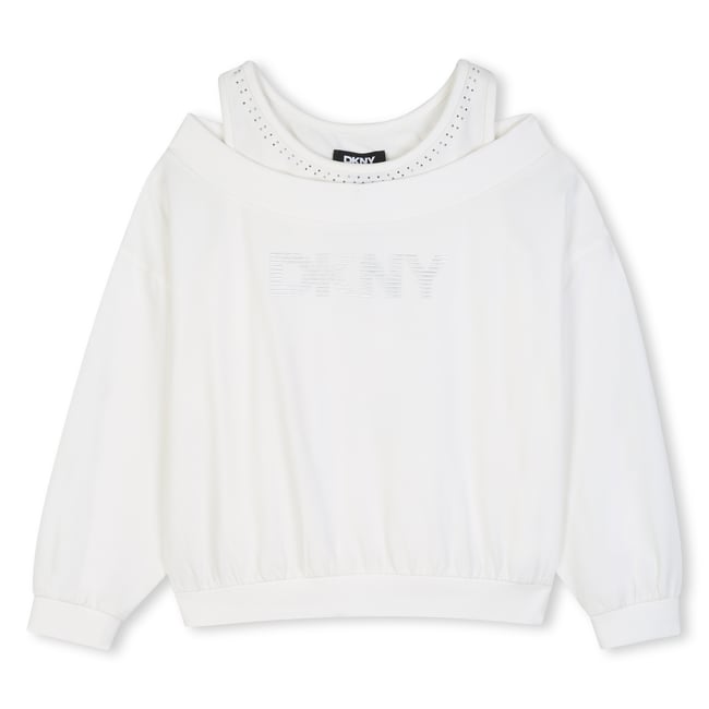 Tee-shirt 2 en 1 offwhite <span itemprop=