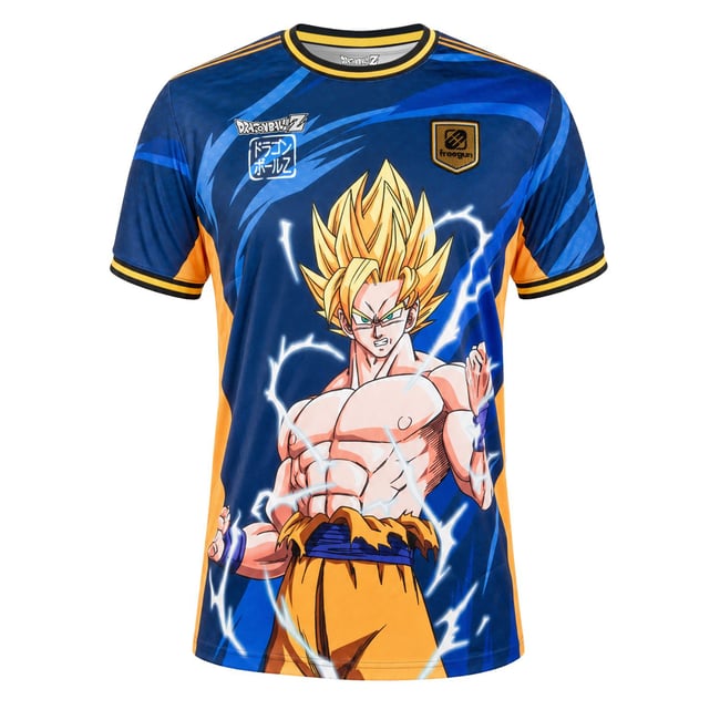 Jersey E-sport Dragon Ball Z bleu marine/jaune/orange/bleu <span itemprop=