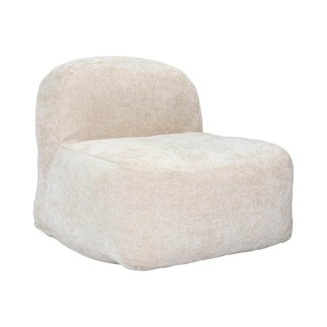 Fauteuil compressé en tissu doux sans montage AUSTIN Couleur beige <span itemprop=
