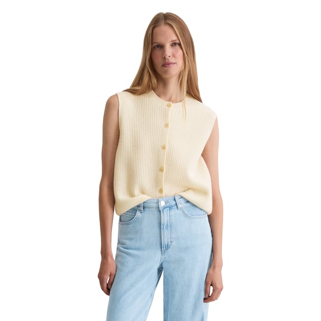 Gilet tricoté sans manches slim en doux mélange de laine mérinos - MARC O'POLO