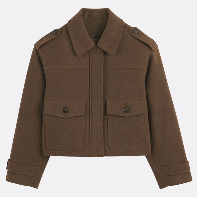 Short Zip-Up Jacket, Mid-Season, brown, LA REDOUTE COLLECTIONS
