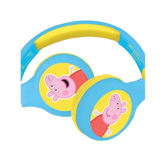Casque 2 en 1 Peppa Pig Bluetooth et Filaire confortable et pliable avec limitation de son bleu <span itemprop=