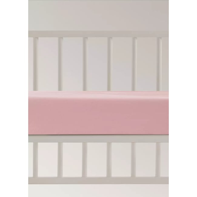 Drap-housse berceau percale de coton violet clair/pastel <span itemprop=