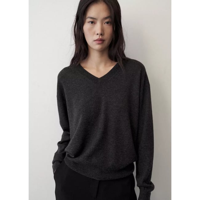 Pull-over maille 100 % laine col montant - MANGO