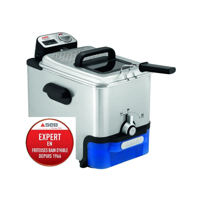 Friteuse semi pro Oleoclean 3,5L FR804000 gris inox <span itemprop=