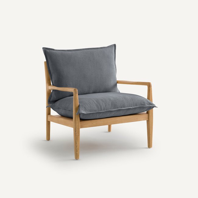 Fauteuil tissu coton/lin, Dilma - AM.PM