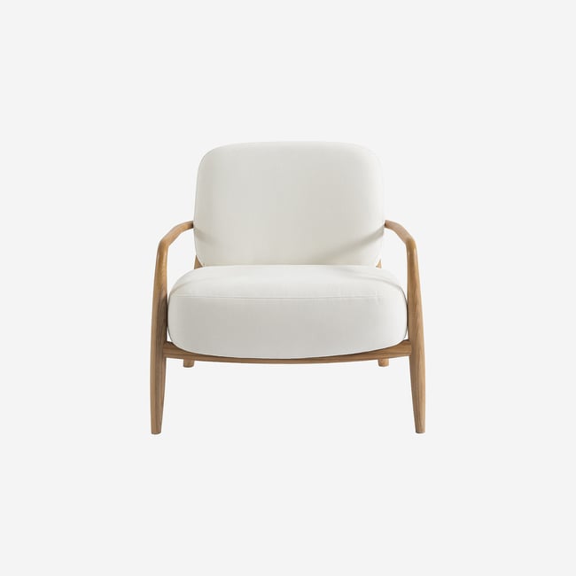 Fauteuil en tissu et bois massif VELIKA - HABITAT