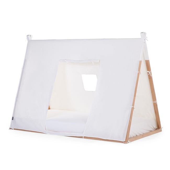 Toile pour lit tipi  90x200 cm blanc <span itemprop=