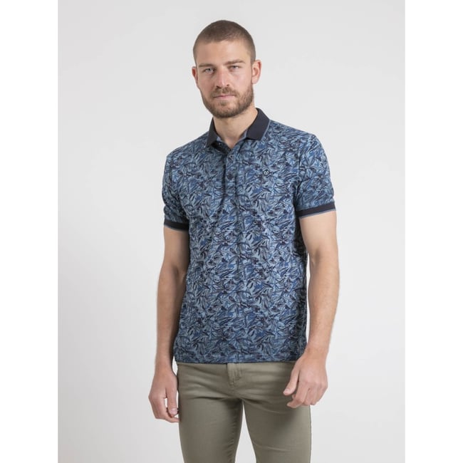 Polo Manches Courtes Pur Coton Motifs Pepitong v002232 <span itemprop=