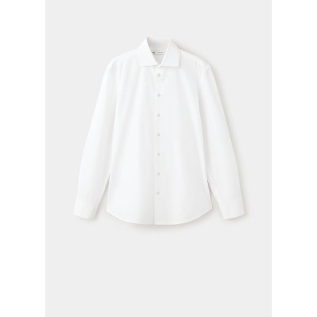Chemise en coton blanc cassé <span itemprop=