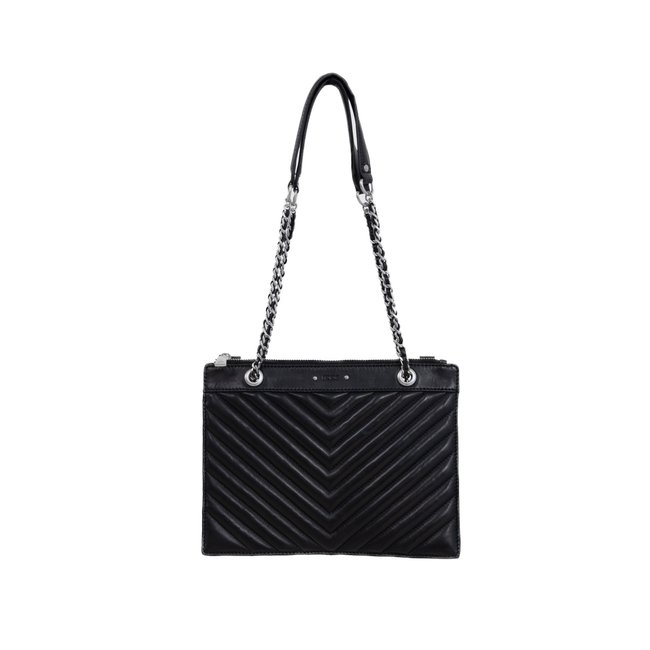 Sac pochette 1440 Reporter cuir noir <span itemprop=