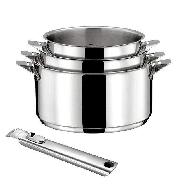Série de 3 casseroles 16/18/20cm - ECLIPSE inox <span itemprop=