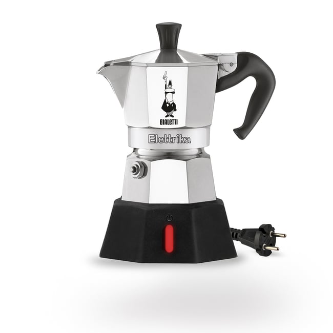 Cafetière Italienne Moka Express I love coffee 2 tasses Inox argent / métallique <span itemprop=