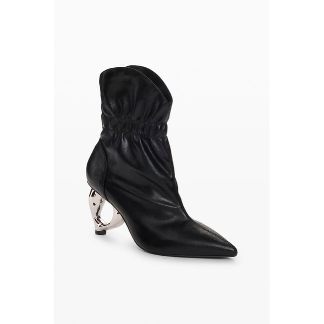 bottes à talons cœur noir <span itemprop=