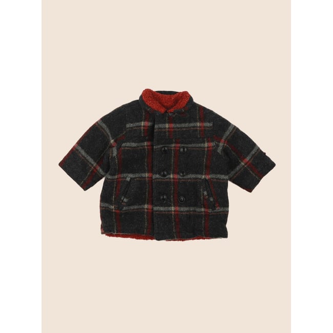 Manteau - Très bon état gris <span itemprop=