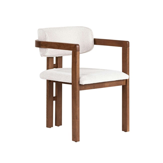 Chaise vintage bois et tissu avec accoudoirs MARFA - PIER IMPORT