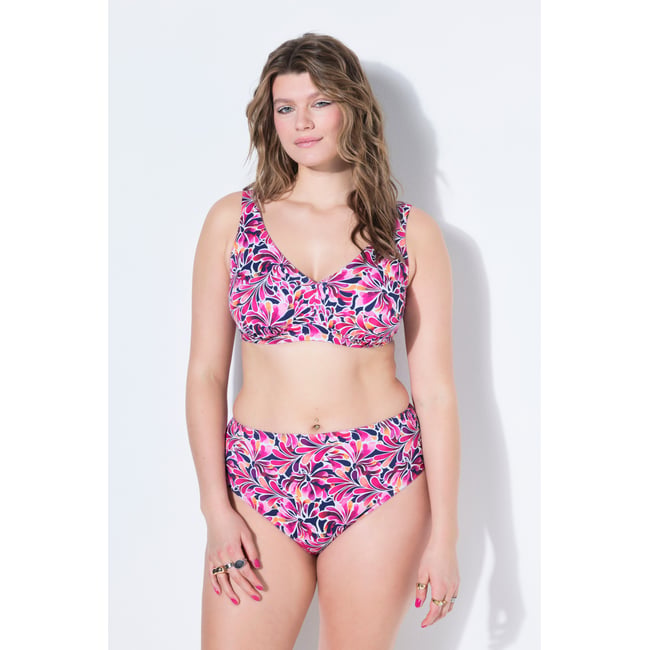 Haut de bikini, bonnets souples bleu foncé <span itemprop=