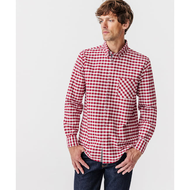 Chemise carreaux rouge carreaux <span itemprop=