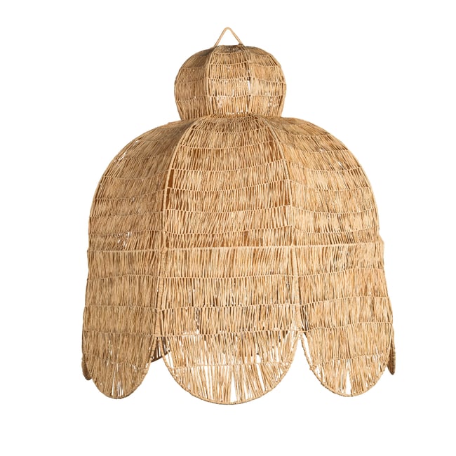 Suspension XXL en raphia SACHA Couleur naturel <span itemprop=