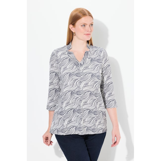 T-shirt à pois blanc neige <span itemprop=