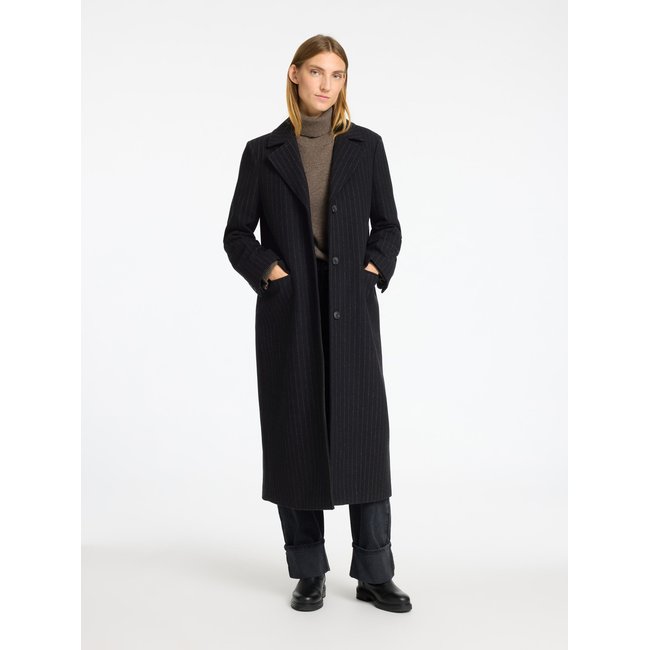 Long manteau SELECTED FEMME noir - black <span itemprop=