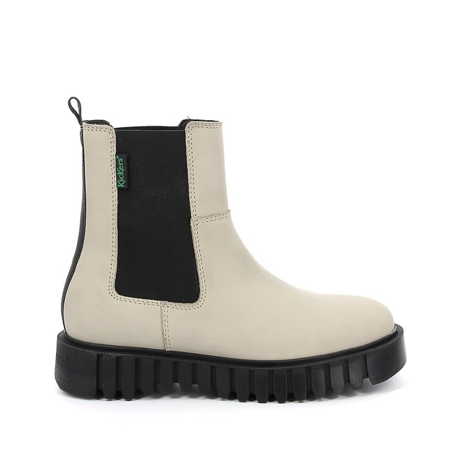 Chelsea-Boots Kick Favorite mit Plateausohle, Leder beige <span itemprop=