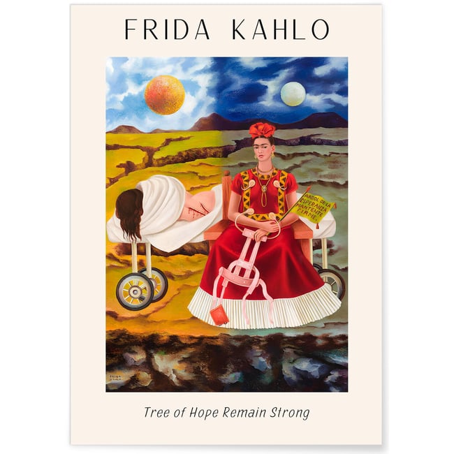 Affiche Frida Kahlo « Tree of Hope Remain Strong » Couleur blanc <span itemprop=